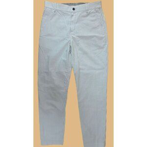 Nike Mens Dri-Fit Striped Pants 32x30 Light Gray & White